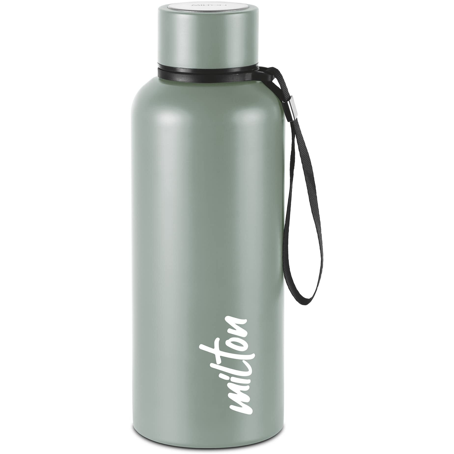 Milton Aura 750 Thermosteel Bottle, 750 ml, Grey | 24 Hours Hot and Cold | Easy to Carry | Rust Proof | Leak Proof | Tea | Coffee | Office| Gym | Home | Kitchen | Hiking | Trekking | Travel Bottle