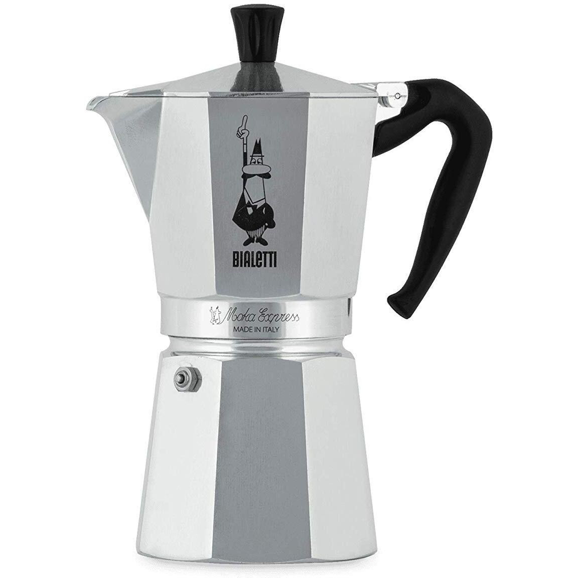 Bialetti Moka Express 9 Cup Espresso Maker/Percolator/Stovetop/filter coffee maker for an Italian Mocha - Authentic Moka Pot