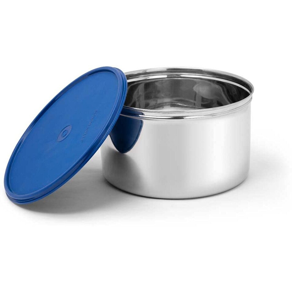 Signoraware Store well Stainless Steel Jumbo Container 3ltr, Set of 2, ModBlue