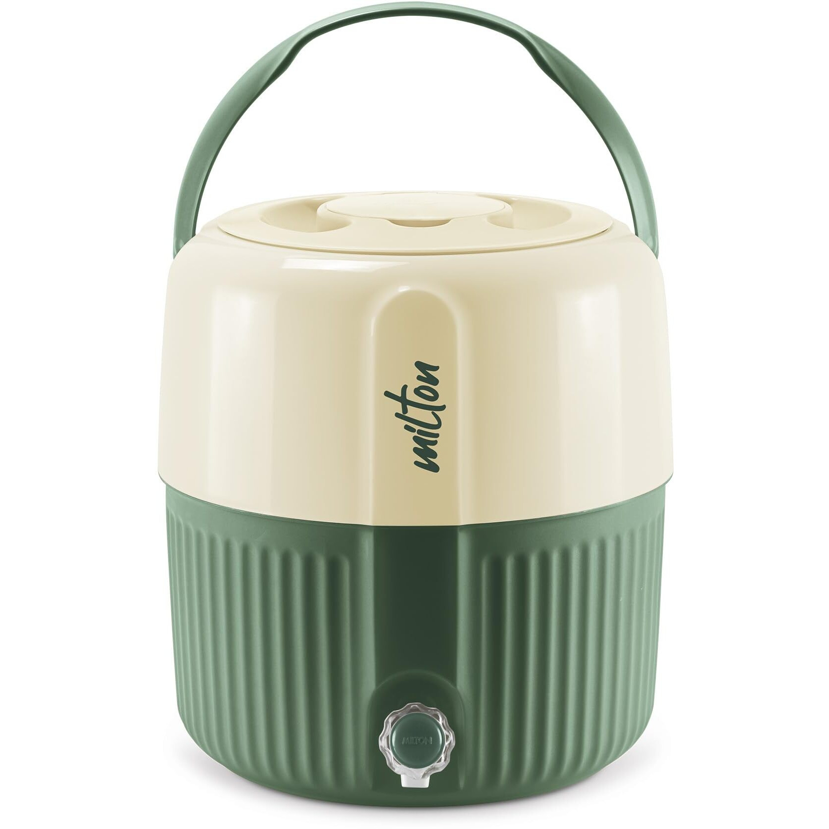 Milton Kool Pristine 18 Insulated Plastic Water Jug, 16 litres, Green | Food Grade | Easy to Carry | BPA Free