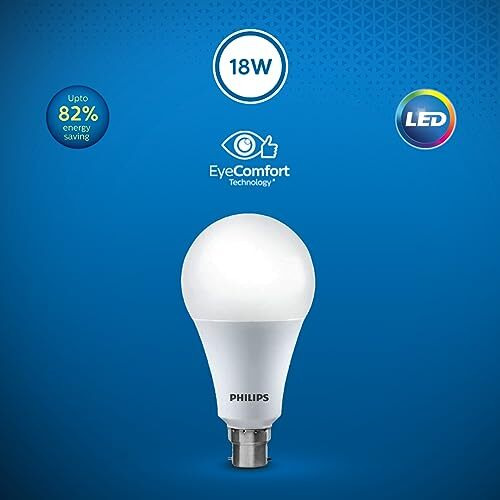 PHILIPS 18-watt LED Bulb |AceBright High Wattage LED Bulb|Base B22 Light Bulb for Home | Crystal White, Pack of 1