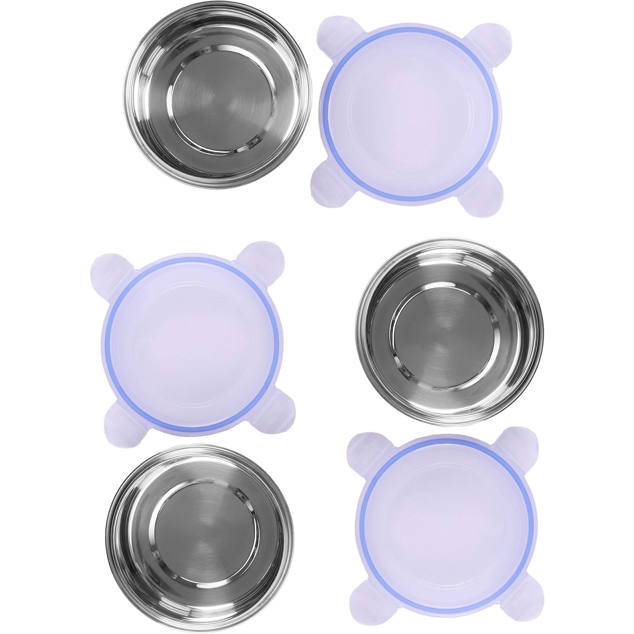 Sumeet Stainless Steel Airtight Containers With Leak Proof Lids, Set Of 3, Bpa Free, Odourless, Dishwasher Safe, Ideal For School And Office, 300Ml Capacity Each, Food Grade Silicon Seal, Beige