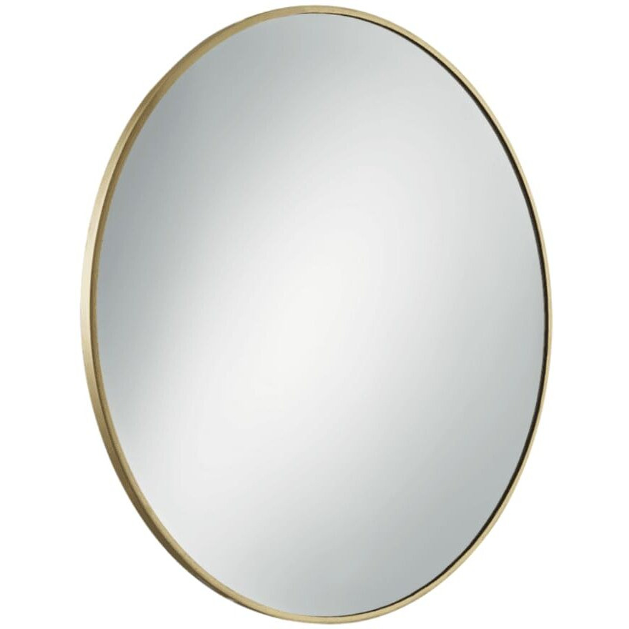 The Arts Box Round Wall Mirror I Metal Frame I Modern Design Metal Frame I Bathroom Wash Basin, Bedroom, Drawing Room (gold, 22)