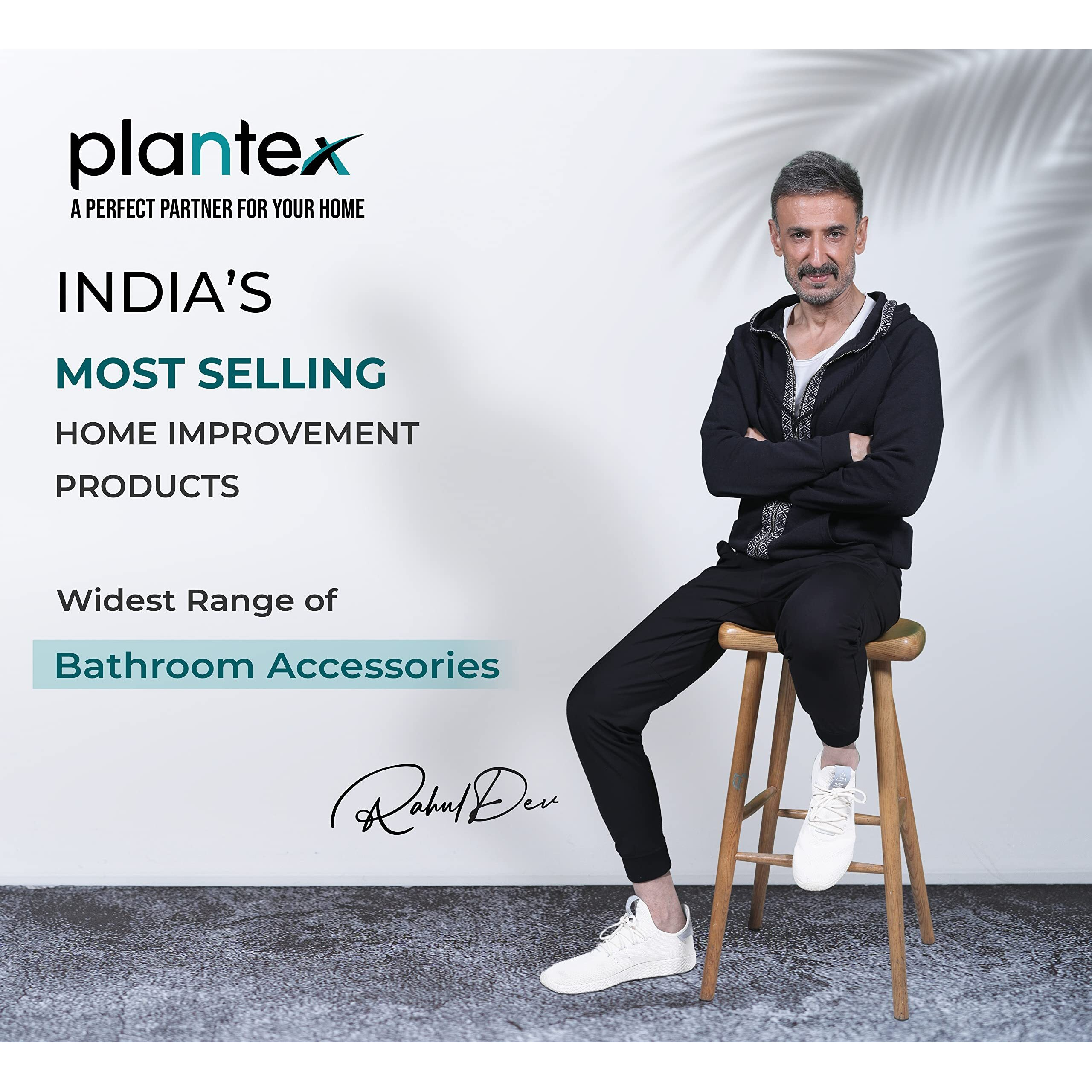 Plantex Space Aluminium Napkin Holder for Wash Basin/Towel Ring/Napkin Hanger/Toiwel Hanger/Bathroom Accessories (Black Powder Coated)