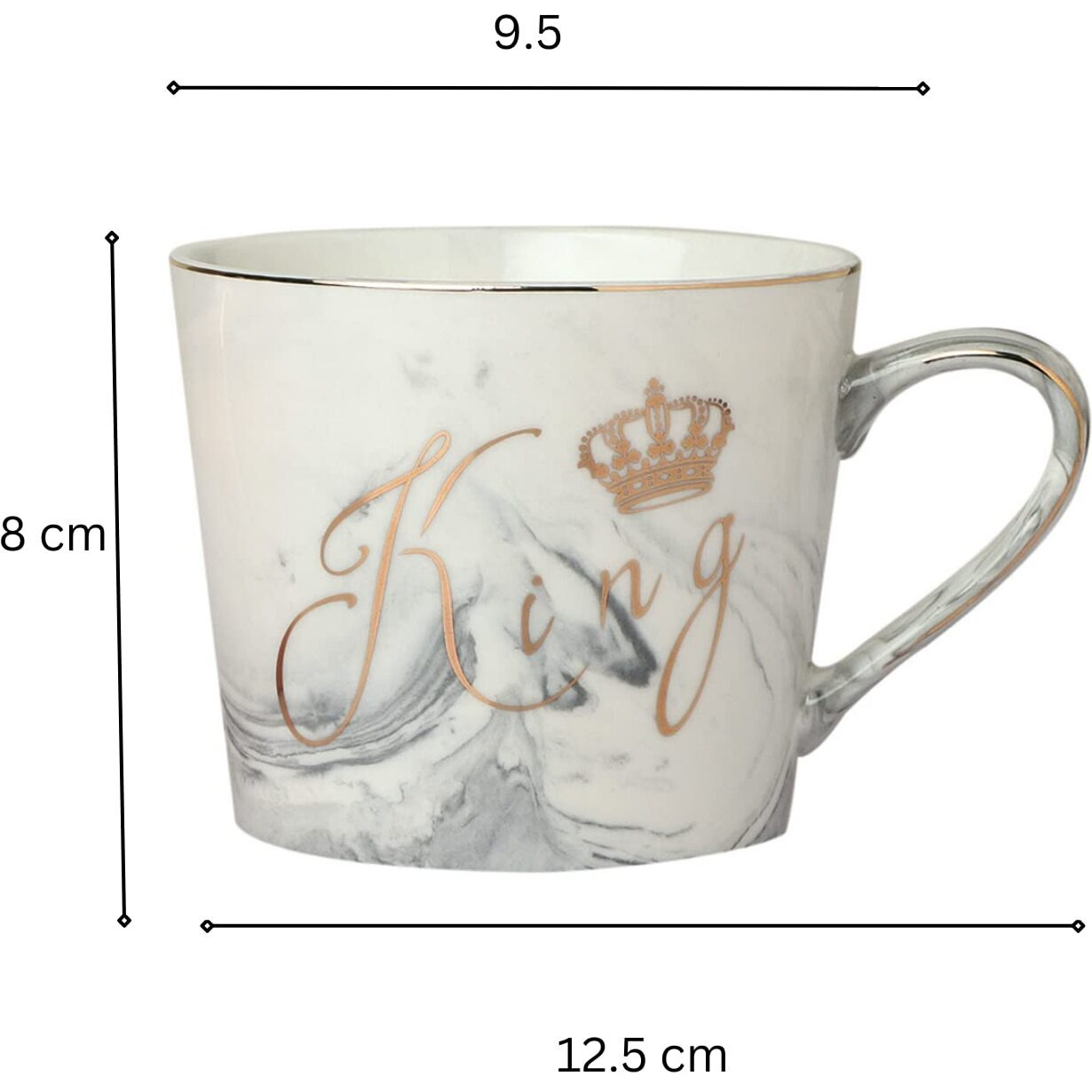 Nyrwana Coffee Mug, Anniversary Gift for Couple Special, Wedding Gift for Couples, Marriage Gifts for Couples, Couple Gifts, Mugs for Coffee with Free Coasters, King and Queen Mug (330ml - Ceramic)