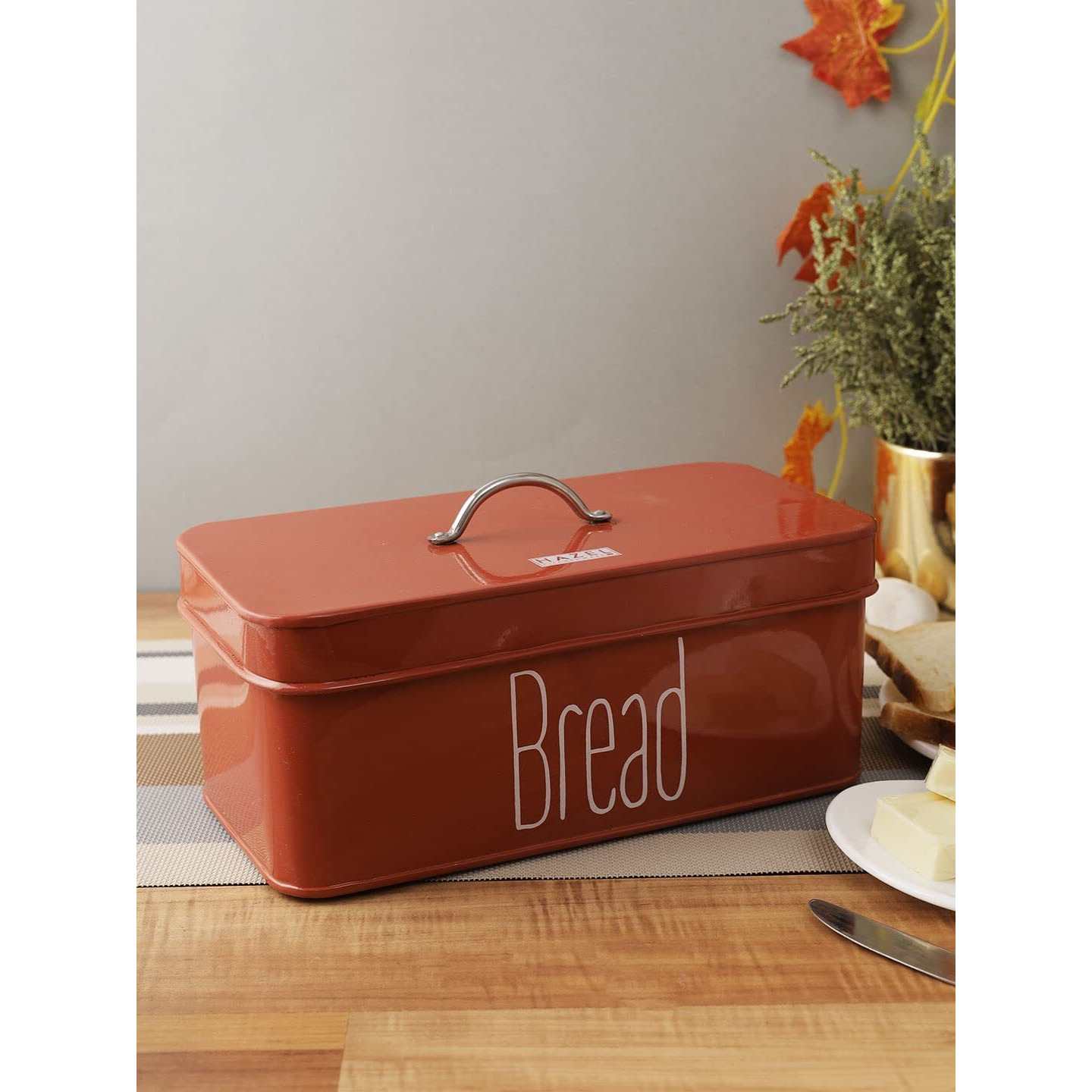 HAZEL Bread Butter Box Set | Bread Box and Butter Dish Combo | Bread and Butter Storage Box for Kitchen, Food Grade Material