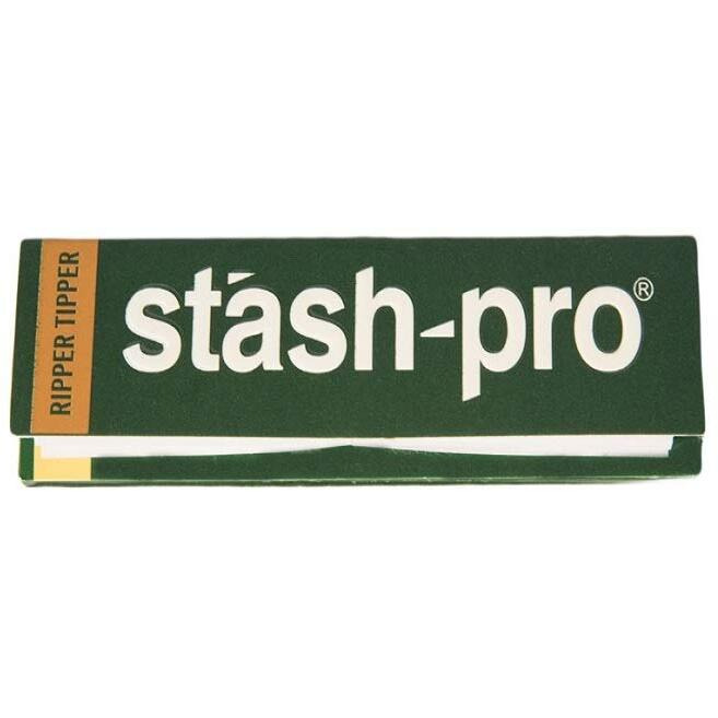 Stash-Pro RipperTipper Brown King Size Smoking Rolling Paper 10 Packs of 32 Leafs with 32 Filter Tips Each