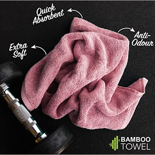 HEELIUM Bamboo Hand Towel | Ultra Absorbent & Anti-bacterial | 3X Softer than Cotton Towels | 65 X 40 cm - 600 GSM | Pack of 2 - Peach, Blue