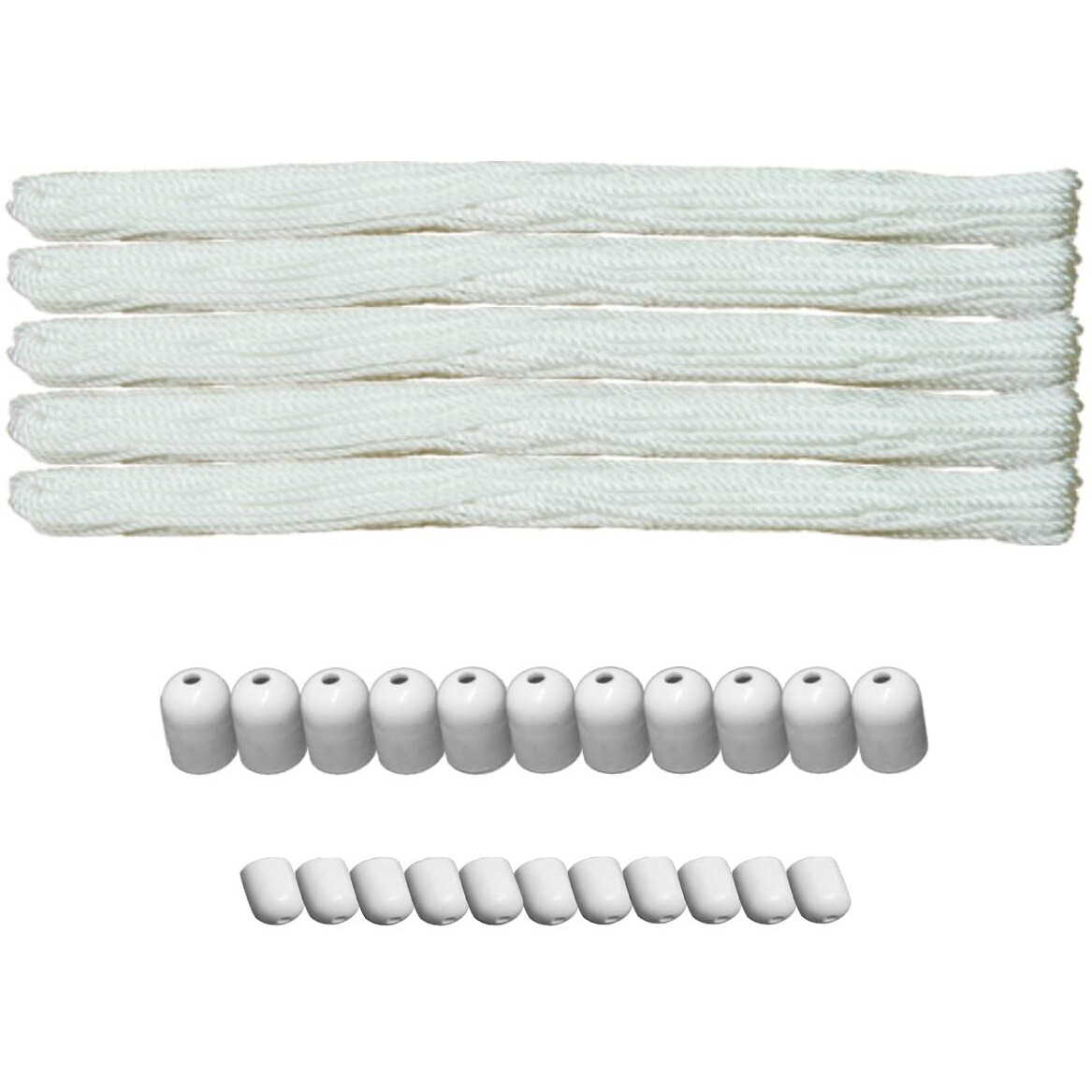 Rainbow Drywell 5 Nylon Ropes, 11 ABS Pipe caps and 11 Rope Caps for Luxury Individual Drop-Down Ceiling Cloth Dryer Model