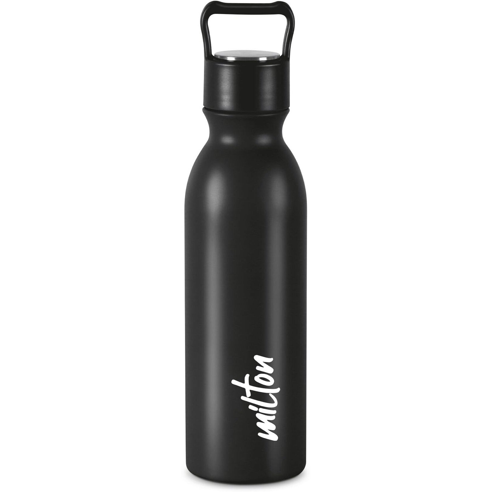 Milton Alice 600 Thermosteel Bottle, 580 ml, Black | 24 Hours Hot and Cold | Easy to Carry | Rust Proof | Tea | Coffee | Office| Gym | Home | Kitchen | Hiking | Trekking | Travel Bottle