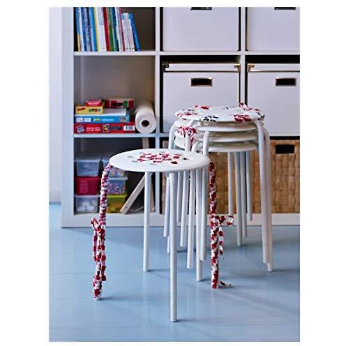 Ikea Marius Stool, White(Seat Diameter 0.320 M (12 5/8) Width 0.400 M (15 3/4) Seat Height 0.450 M (17 3/4)) - Metal