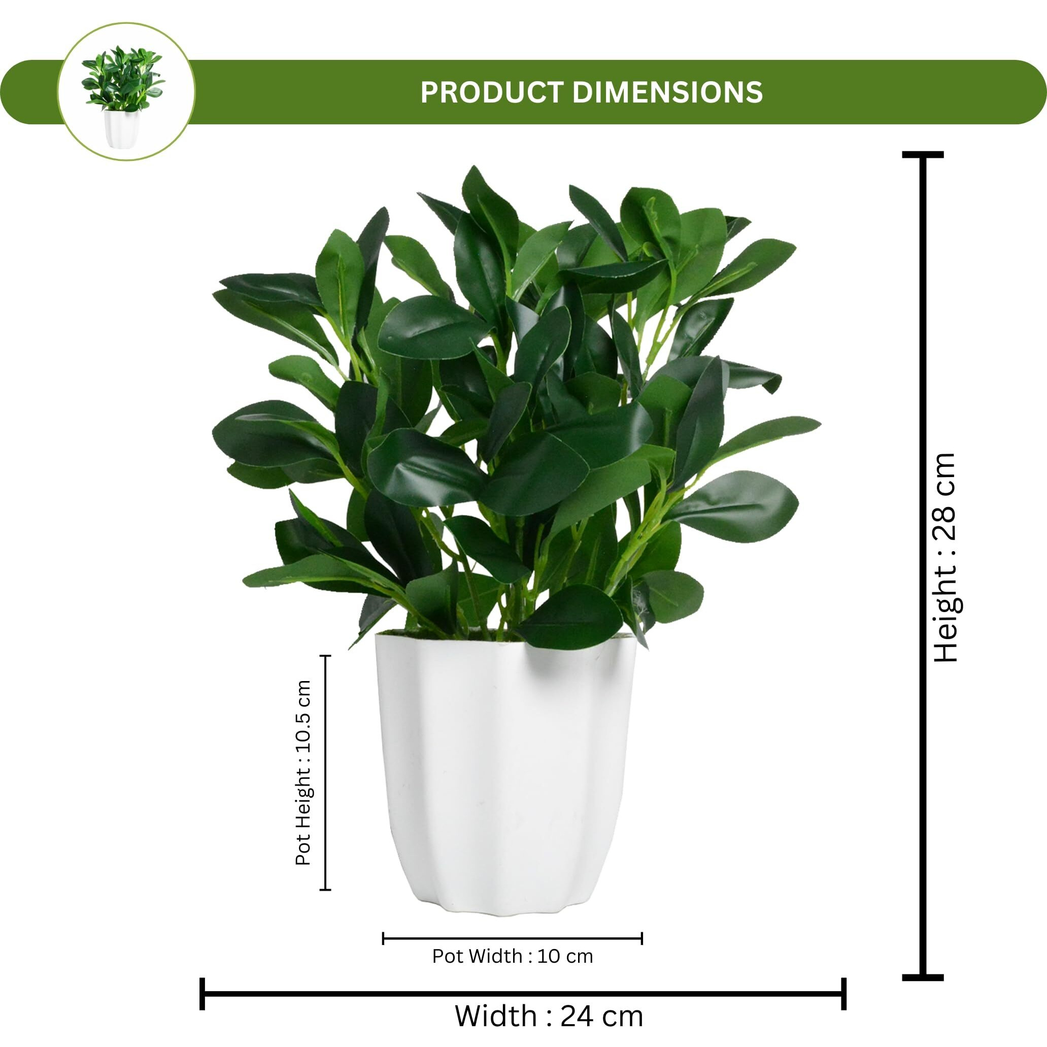 fancymart artificial rubber plant with pot perfect for home dcor and office dcor