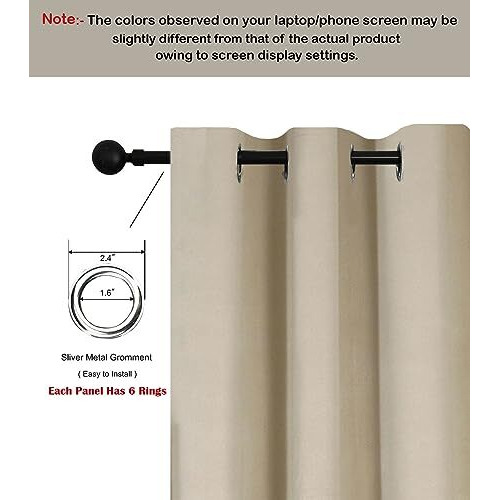 HOMEMONDE Door Curtains 7 Feet Single Pcs Solid 70% Blackout Decorative for Living Room, Bedroom, Office 1-Piece Curtain