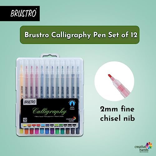 BRUSTRO Calligraphy Pen Set of 12