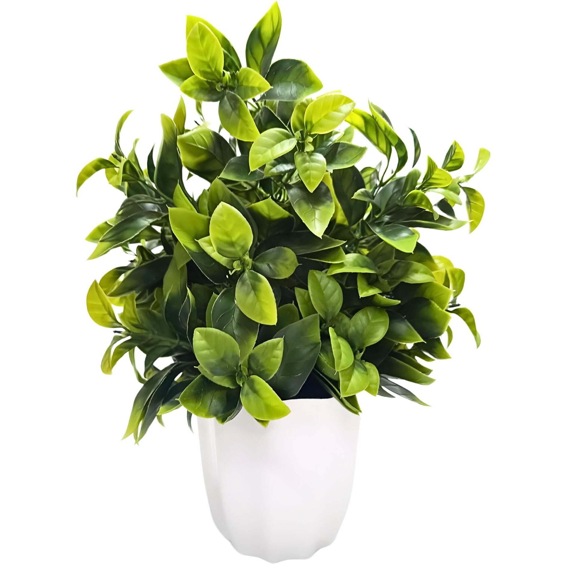 fancymart Artificial Plant Leaves in Pot Perfect Potted Decoration for Home Living Room & Office Spaces Height - 30cm