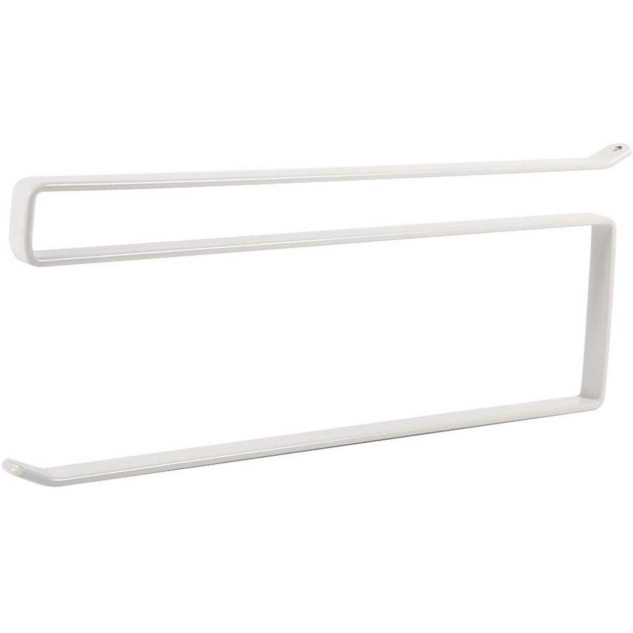 HOKIPO Over The Cabinet Door Kitchen Napkin and Paper Towel Holder - White (Pack of 2)