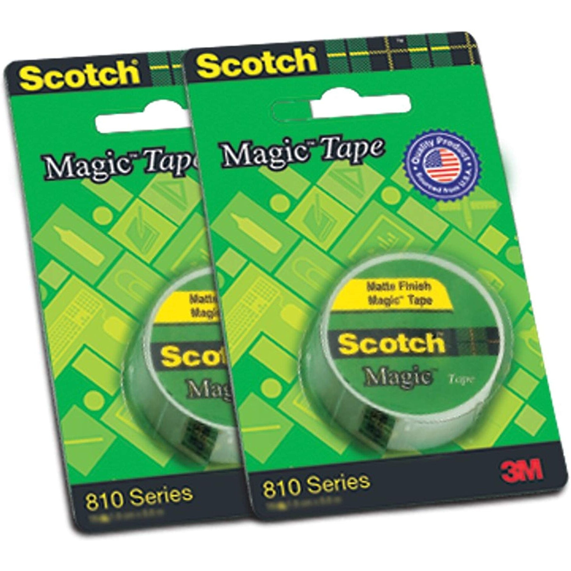 3M Scotch Magic Tape - The Original Matte-Finish Invisible Tape, Pack of 2 (2 Rolls, Width 1.9cm Length 25.4m)