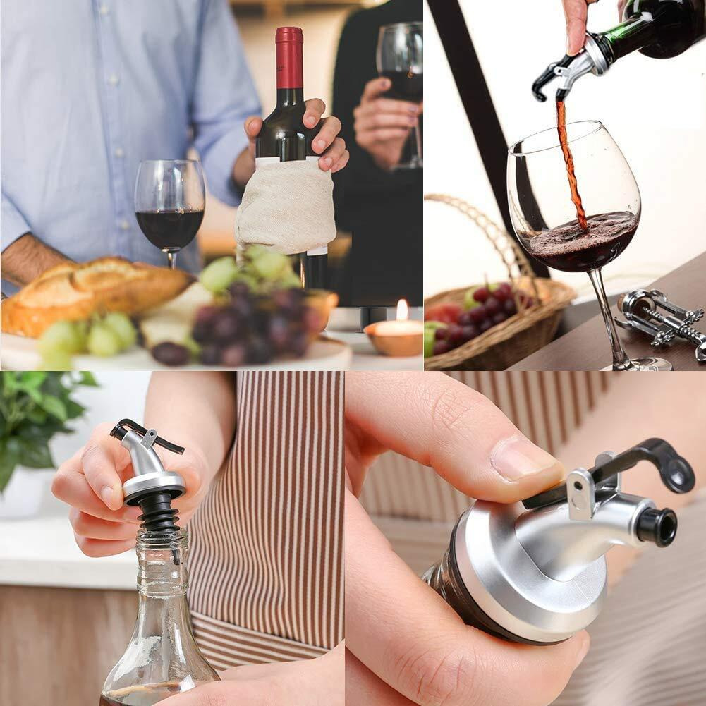 I K IMPEX Oil Liquor Wine Free Flow Dispensers Caps for Glass Bottles, Vinegar, Wine or Salad Dressing Dispenser for Home and Kitchen Leak-Proof (Oil Bottle Cap, Pack of 3)