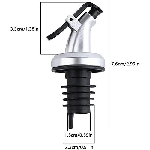 I K IMPEX Oil Liquor Wine Free Flow Dispensers Caps for Glass Bottles, Vinegar, Wine or Salad Dressing Dispenser for Home and Kitchen Leak-Proof (Oil Bottle Cap, Pack of 3)