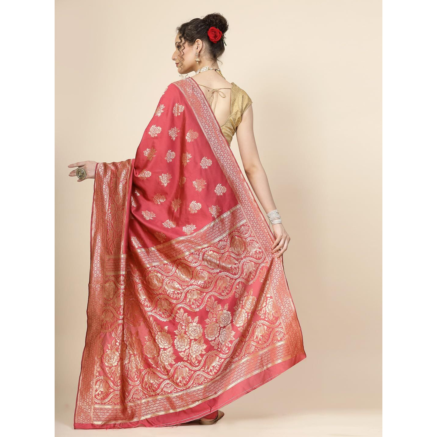 SHIVANAA Womens Jacquard Saree With Blouse Piece||Saree For Women||NSGW-10118