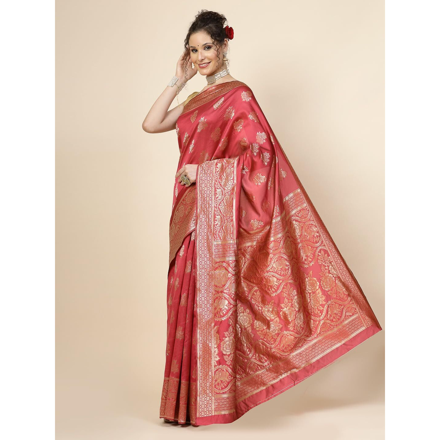 SHIVANAA Womens Jacquard Saree With Blouse Piece||Saree For Women||NSGW-10118