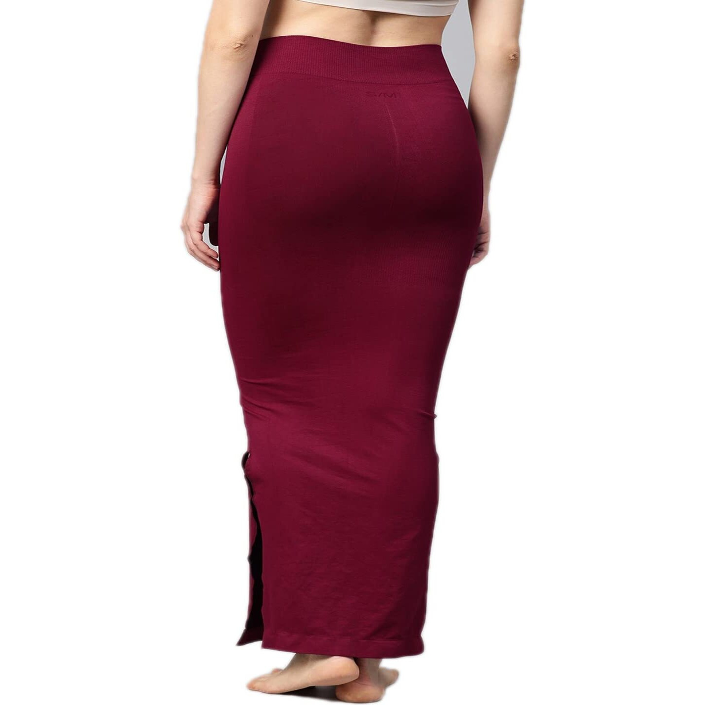 Tkeshto Womens Cotton Lycra Microfiber Saree Shapewear Petticoat for Women, Cotton Blended Shape Wear for Saree Maroon