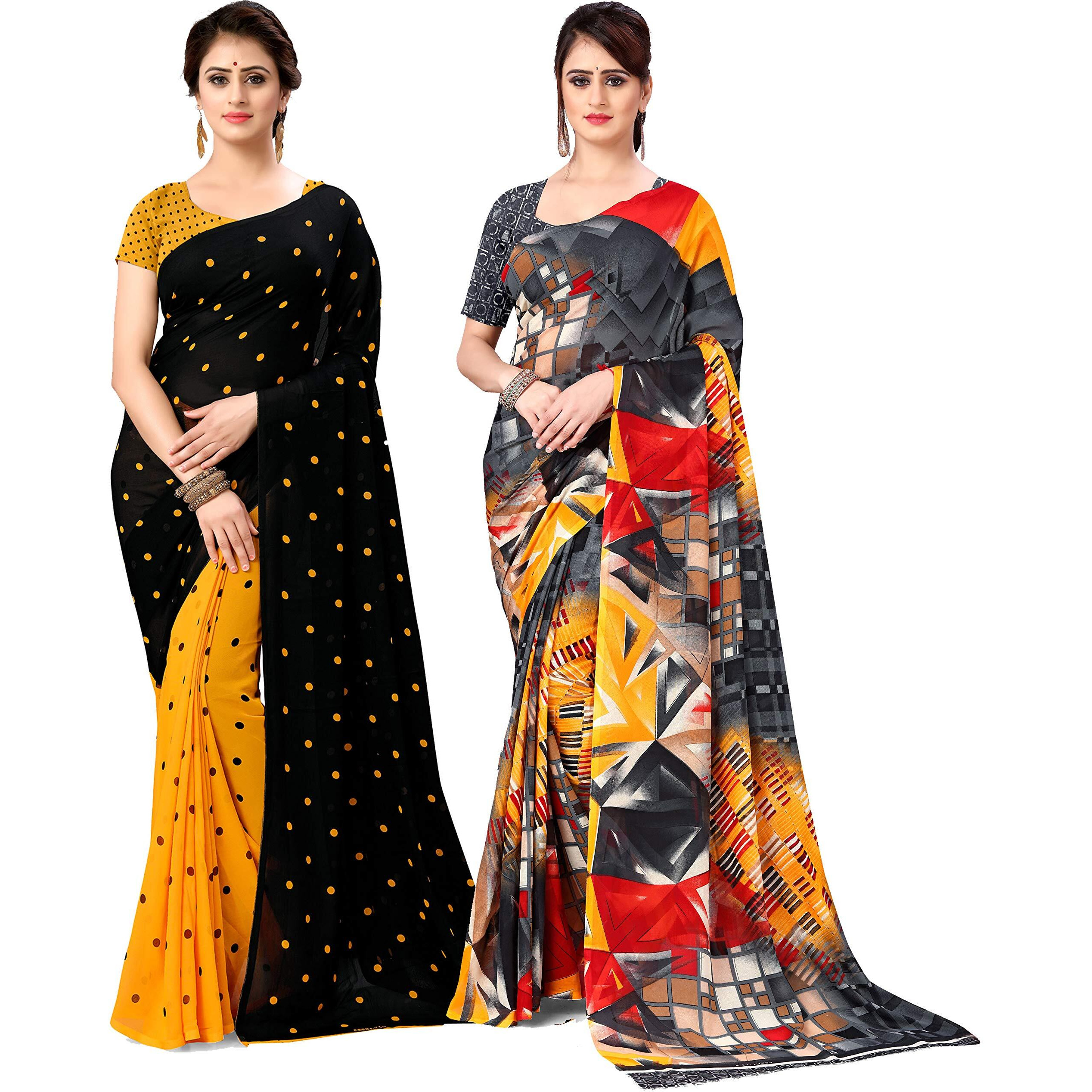 Anand Sarees Set of 2 Georgette Sarees with Blouse Piece(COMBO_AS_1262_5_1344)