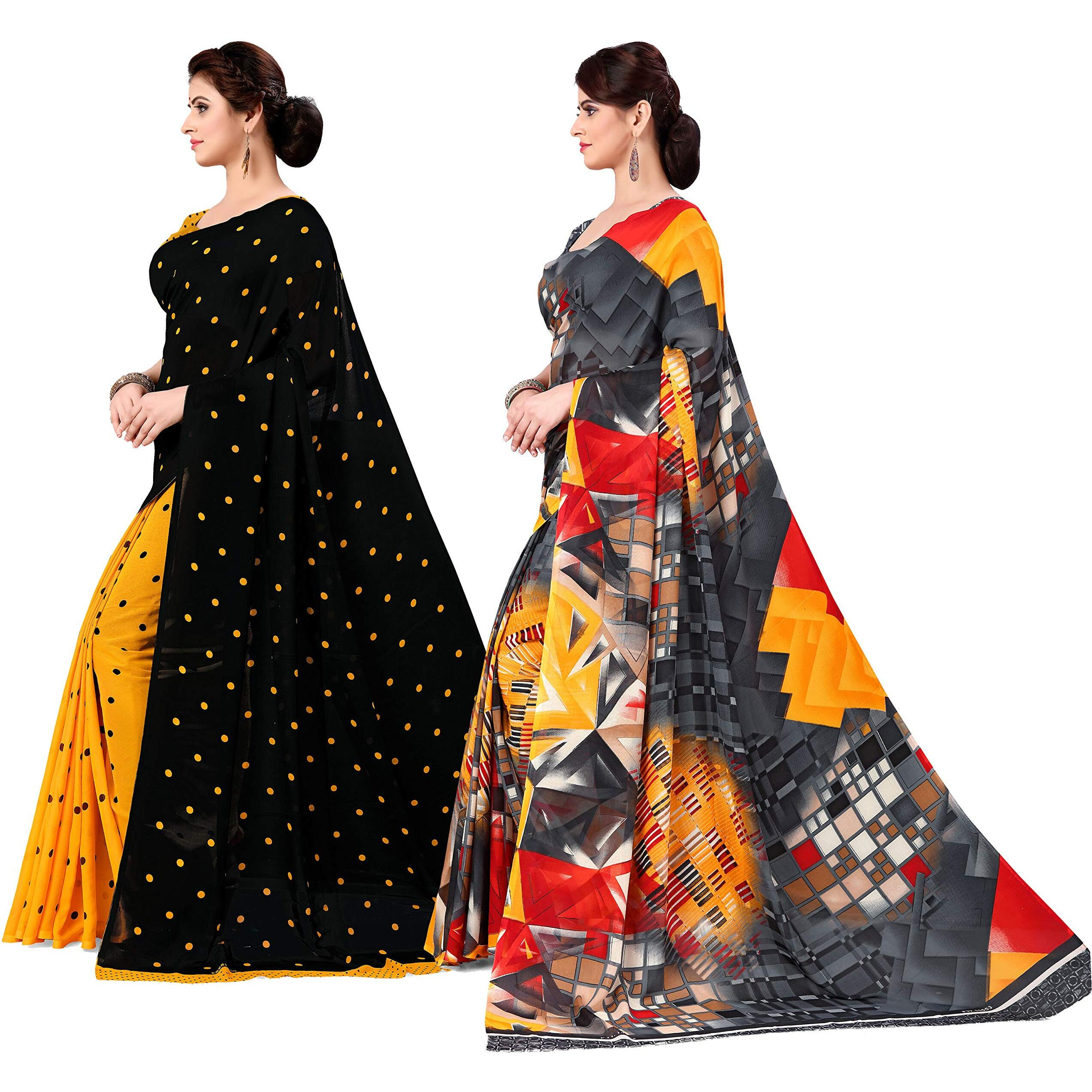 Anand Sarees Set of 2 Georgette Sarees with Blouse Piece(COMBO_AS_1262_5_1344)