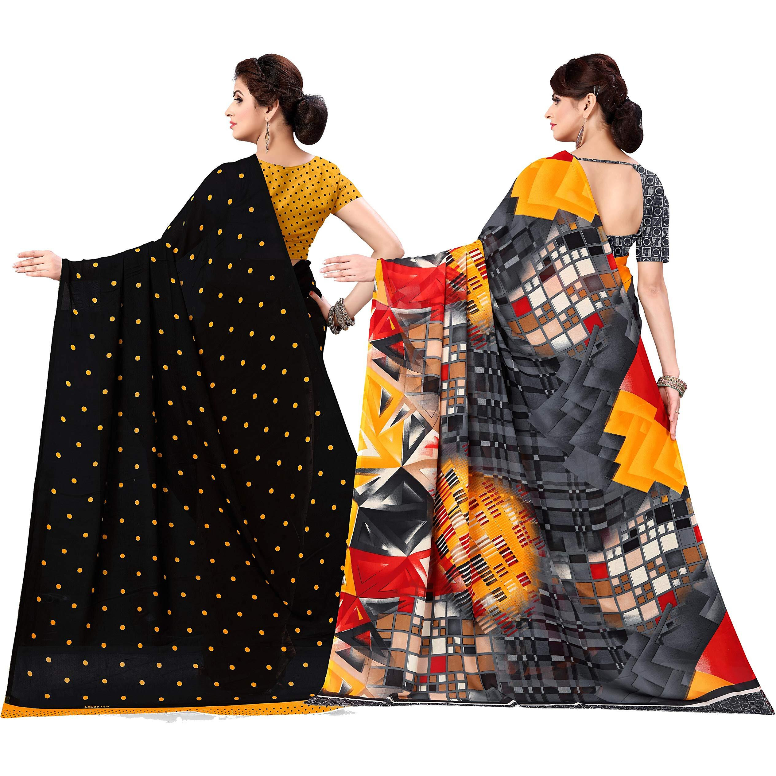 Anand Sarees Set of 2 Georgette Sarees with Blouse Piece(COMBO_AS_1262_5_1344)