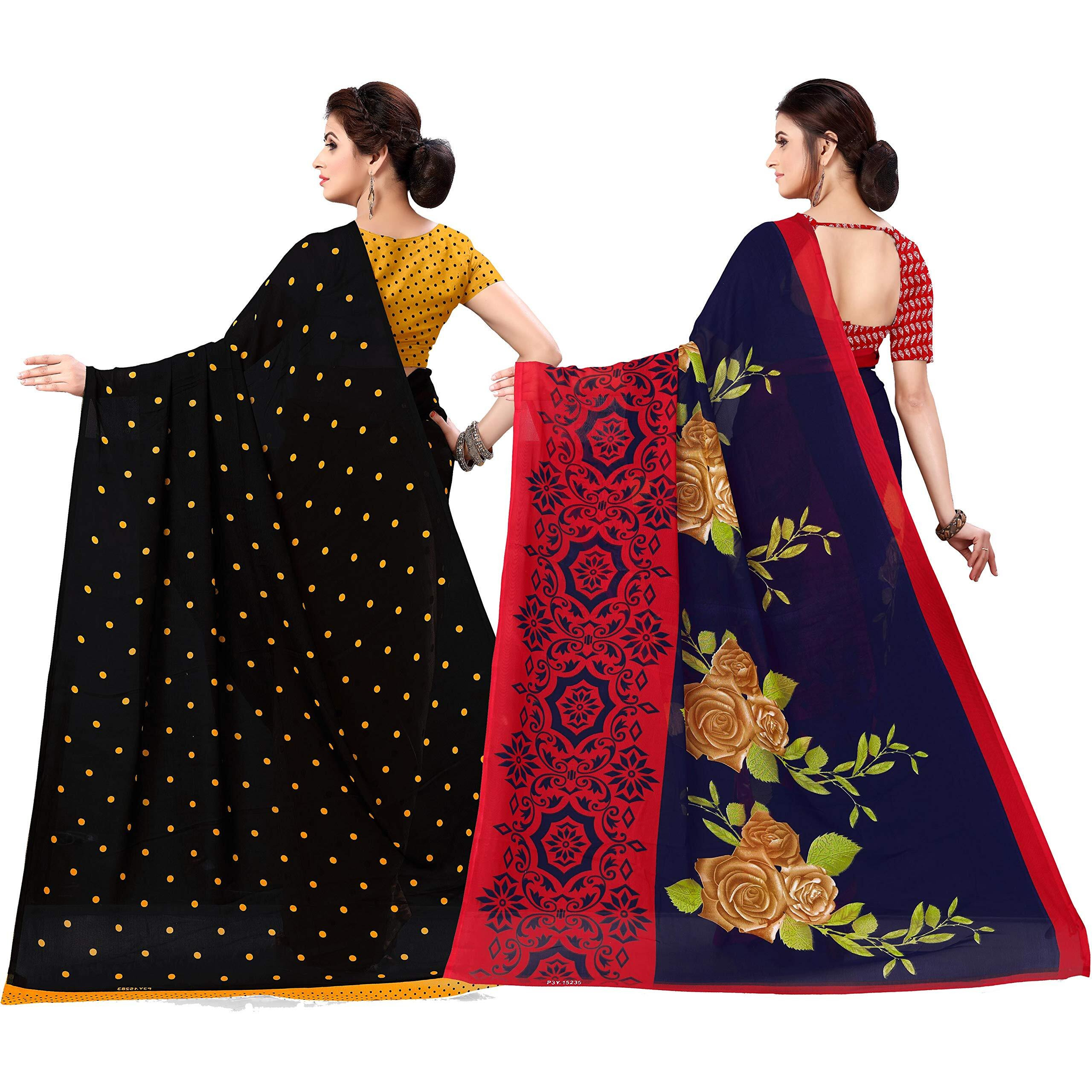 Anand Sarees Set of 2 Georgette Sarees with Blouse Piece(COMBO_AS_1262_5_1336)