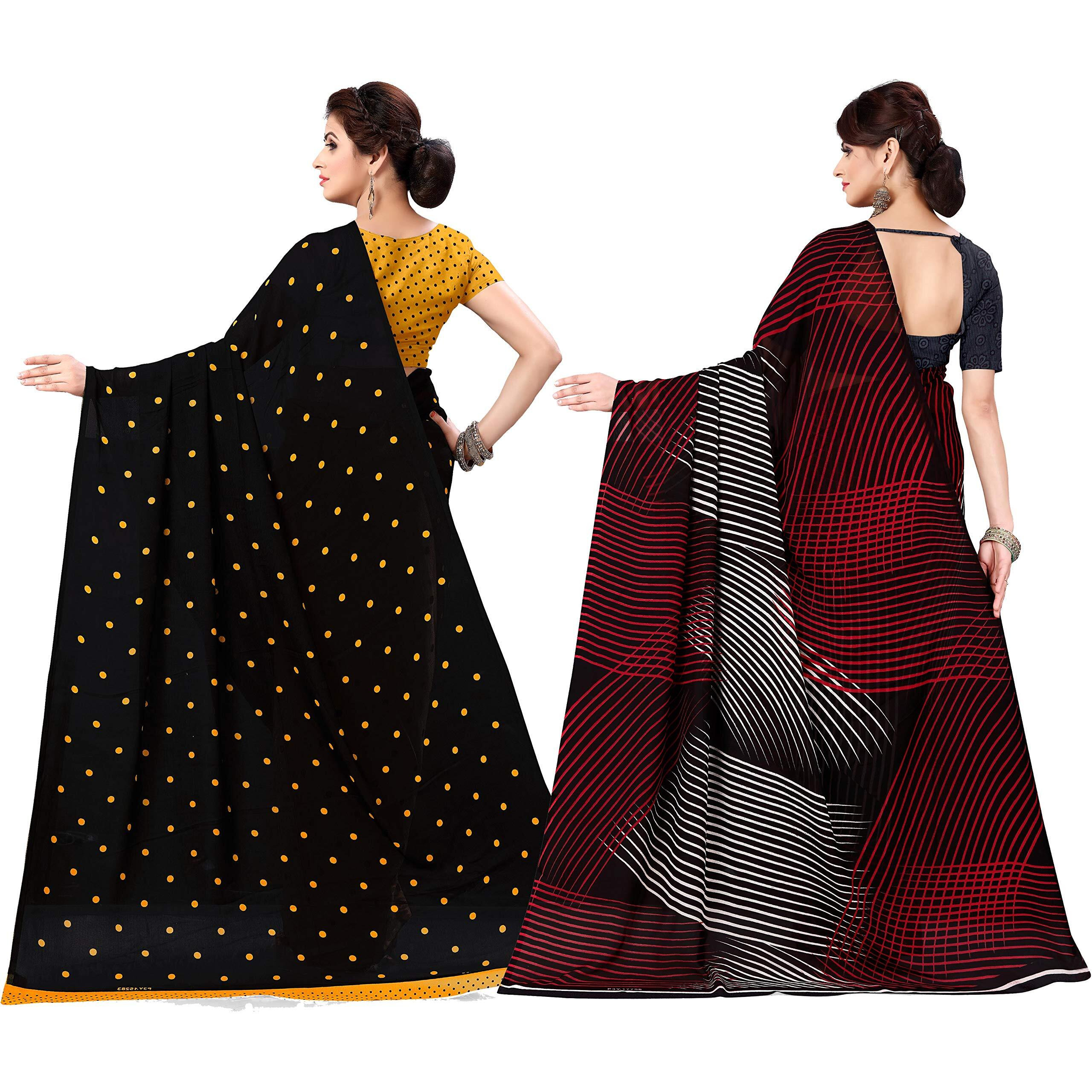 Anand Sarees Set of 2 Georgette Sarees with Blouse Piece(COMBO_AS_1262_5_1472)