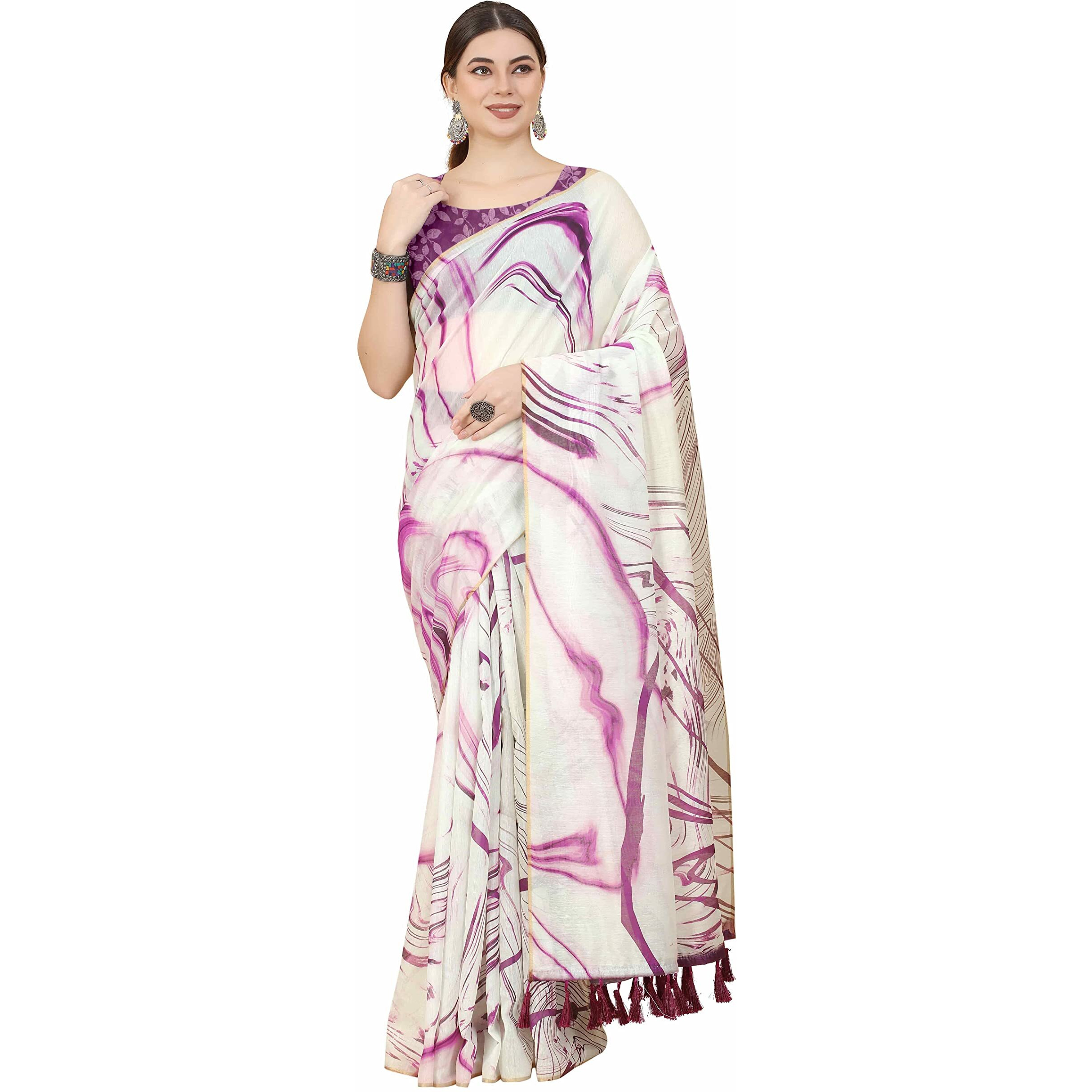 Enthone Womens Chanderi Tie And Dye Digital Printed Saree (Sz-Sia-Wn-1400, Maroon)