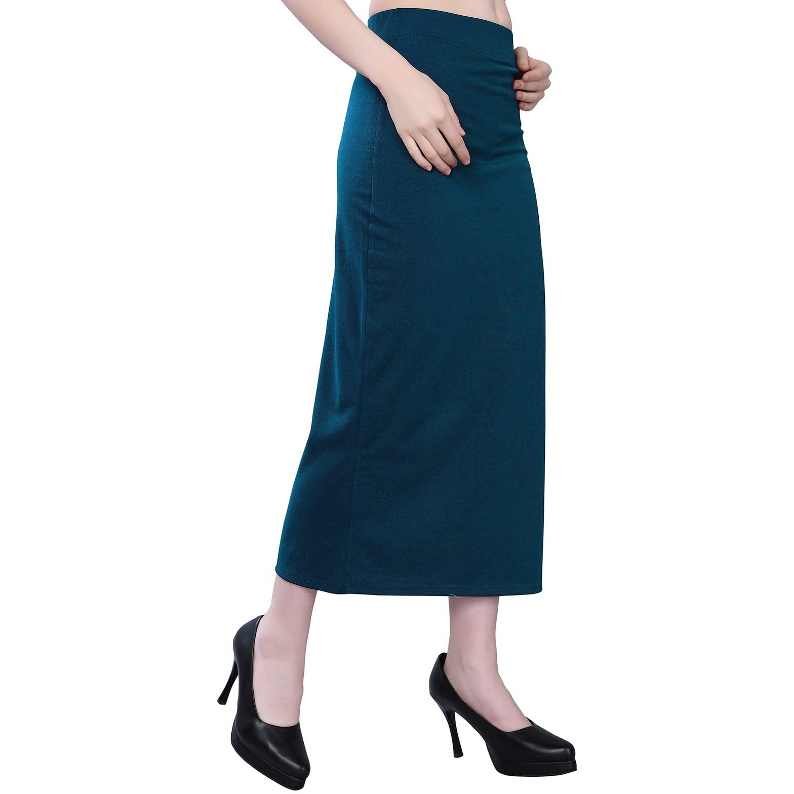 Selvia Womens Lycra Full Elastic Saree Shapewear Petticoat(292TK136N-Xxl_Dark Blue)