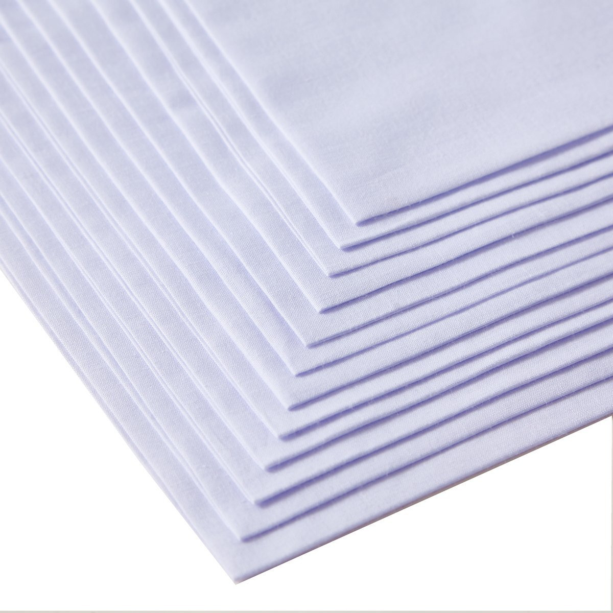 FOROO Mens Pure White Cotton Formal Handkerchief Pack Of 6 Free Size