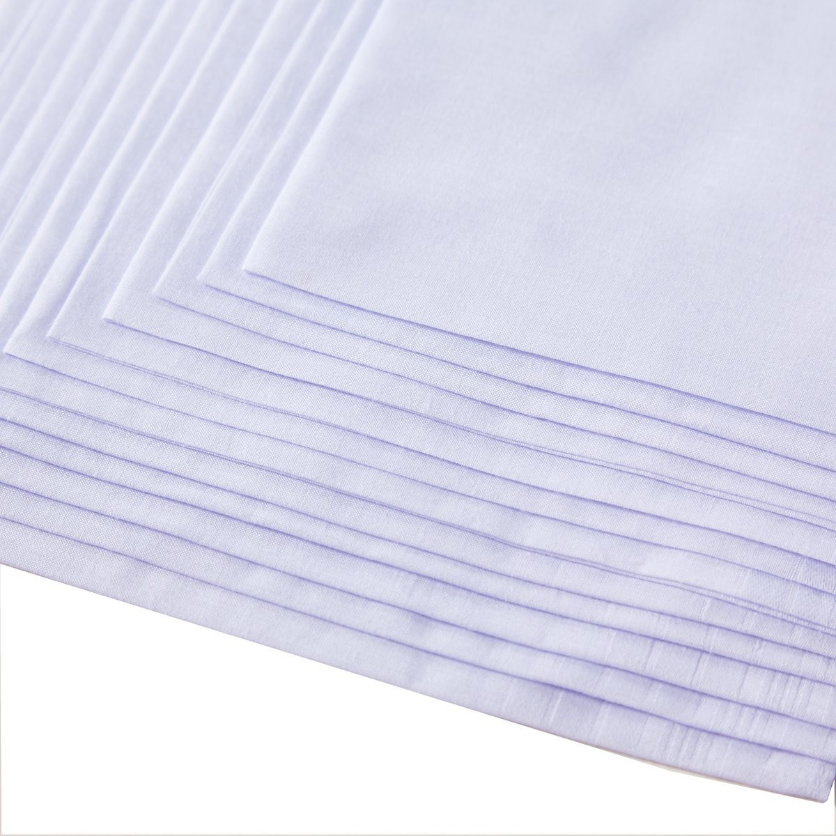 FOROO Mens Pure White Cotton Formal Handkerchief Pack Of 6 Free Size