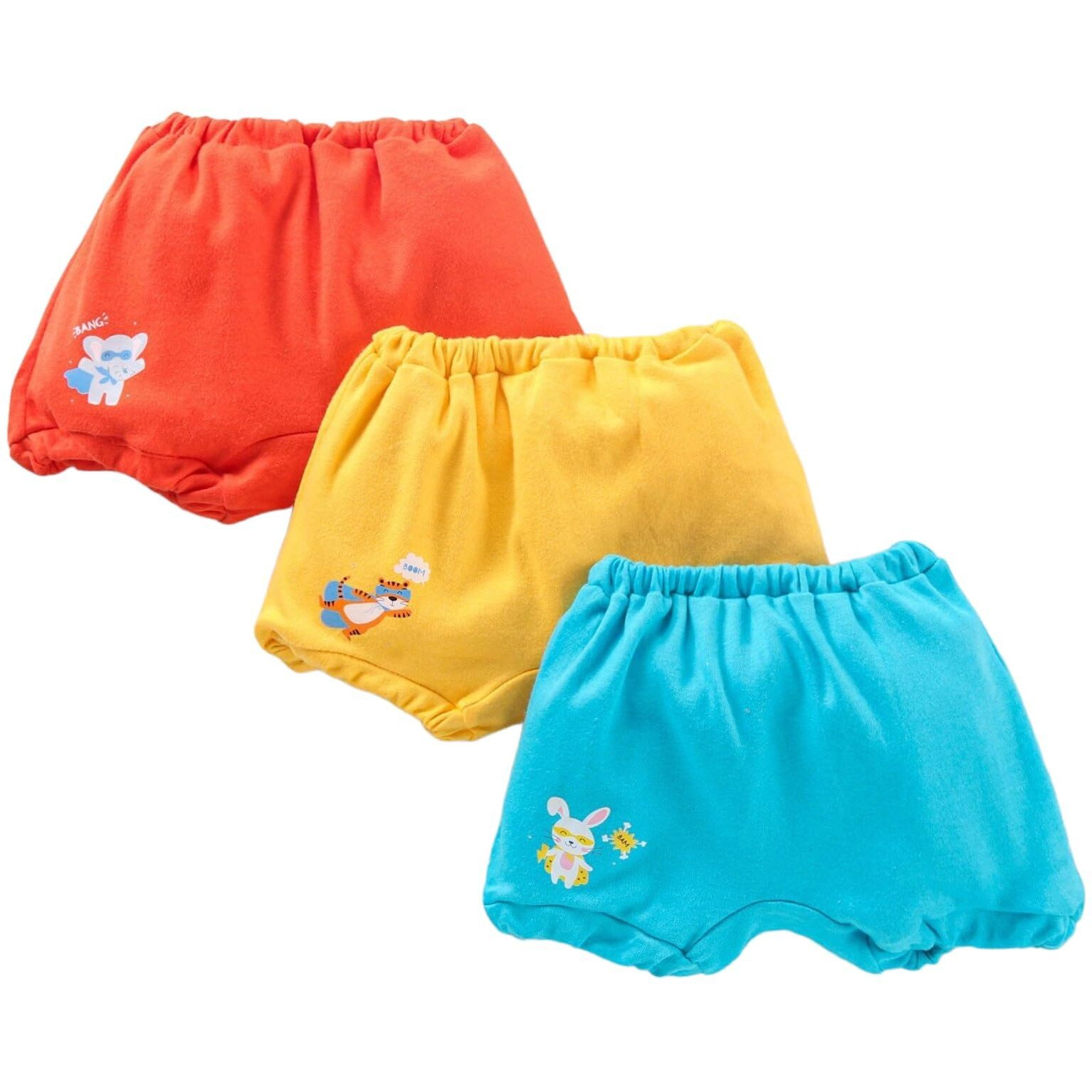 Gilli Shopee Baby Boys and Girls Unisex Cotton Innerwear Brief Panty Brief Bloomer Combo 3-6 Months (Pack of 6)