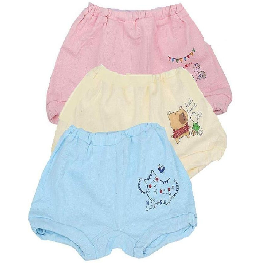 Gilli Shopee Unisex Baby Cotton Briefs (Pack of 3) (gs vest & bloomer_Multicolor_12 Months-18 Months)