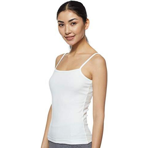 Jockey Snug Fit Low-Neck Thermal Spaghetti Top for Women 2501_Off White_XL