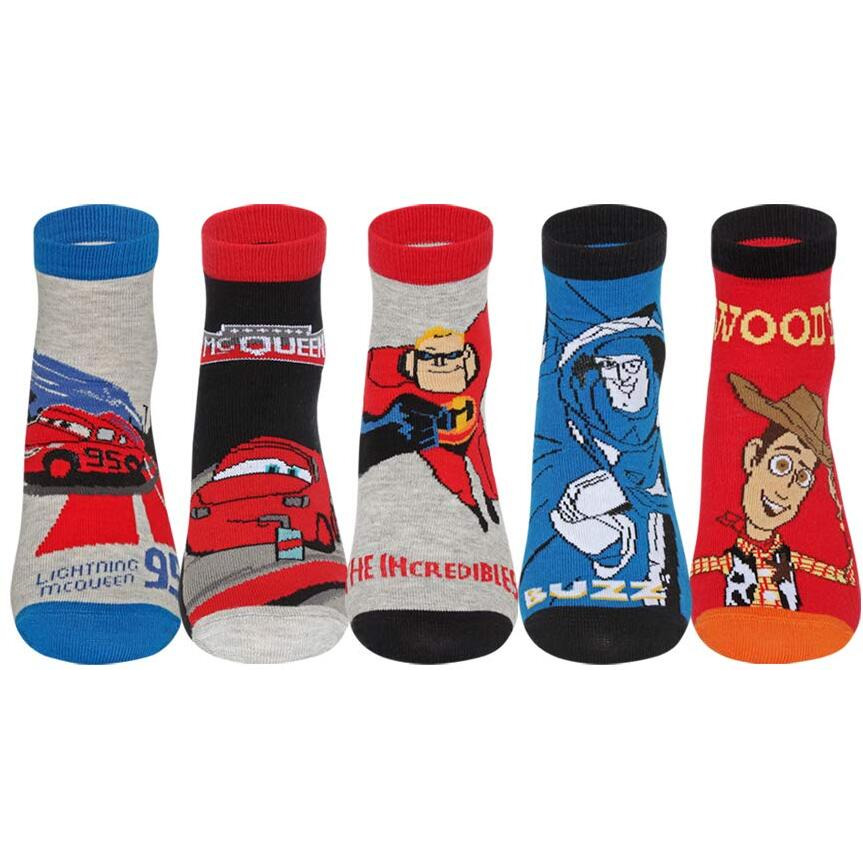 Supersox Cute Disney Characters Socks Collections of (Dash Buzz Lightning McQueen & Mr. Incrediable) for Kids