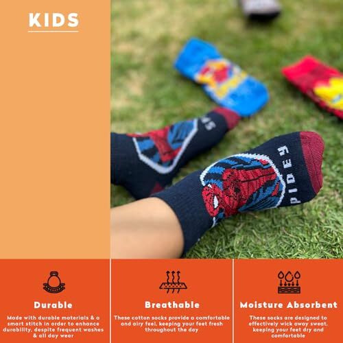 Supersox Ankle Disney Avenger Socks for Kids Made with Breathable Anti Odour & Moisture Absorbent Combed Cotton with a Extra Durable Welt Ideal For All Day Wear