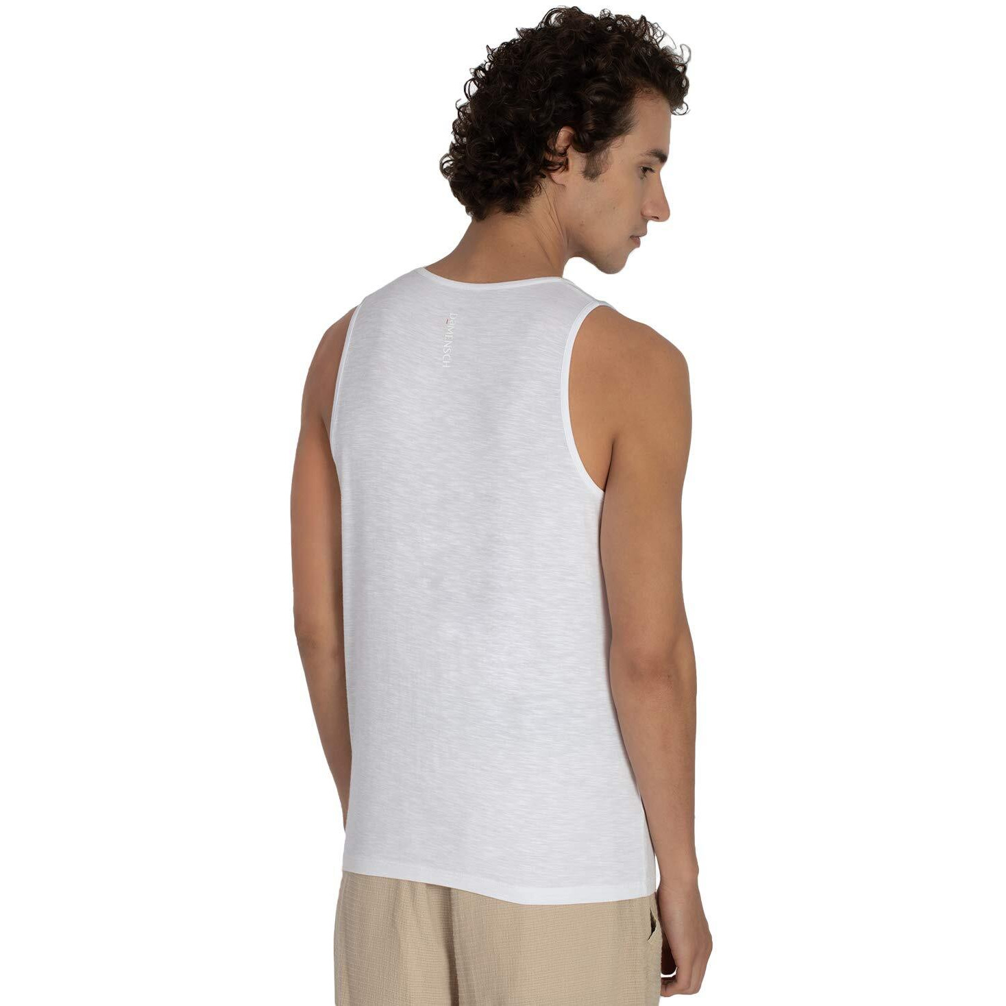 DAMENSCH Mens NEO-SKIN Anti-Microbial Slub Vest- Anti-odor-Bamboo Rayon Fabric- Round Neck- Pack of 2- Bright White Natural Black- XX-Large