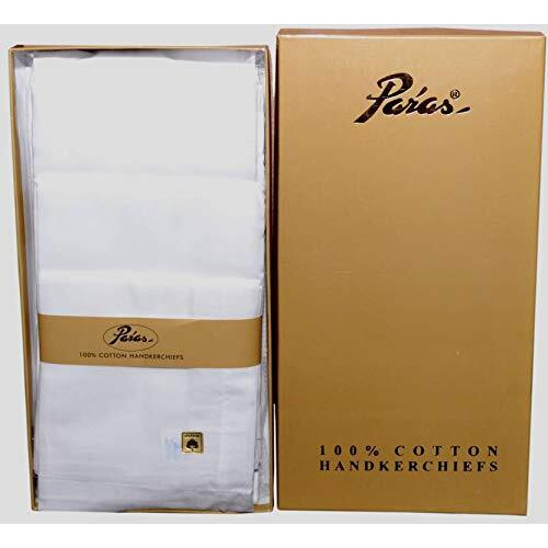 Paras Malmal Premium Cotton Pure White Handkerchief for Men