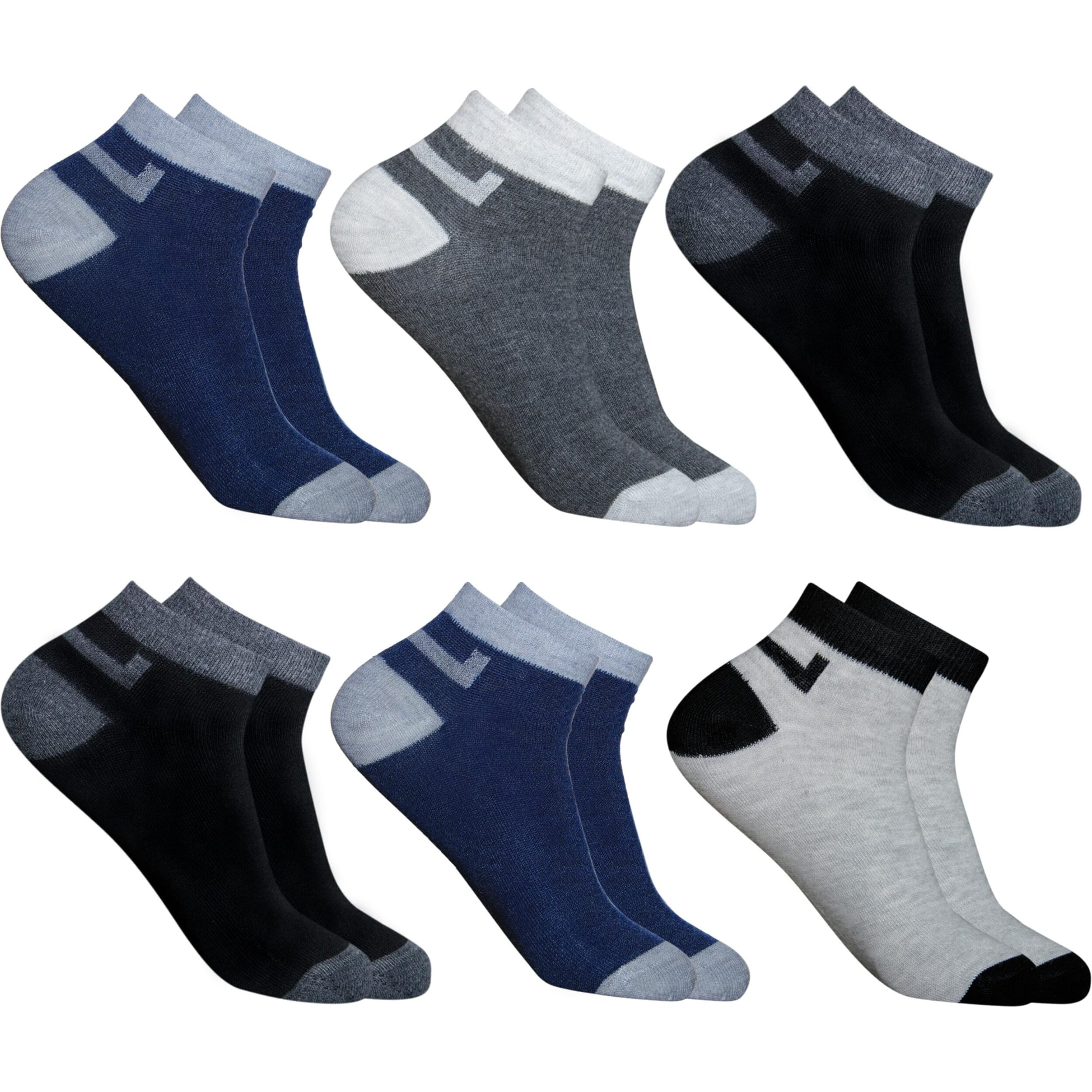 AXILAR Cotton Men Socks Ankle Length(ankle socks 50-6p)