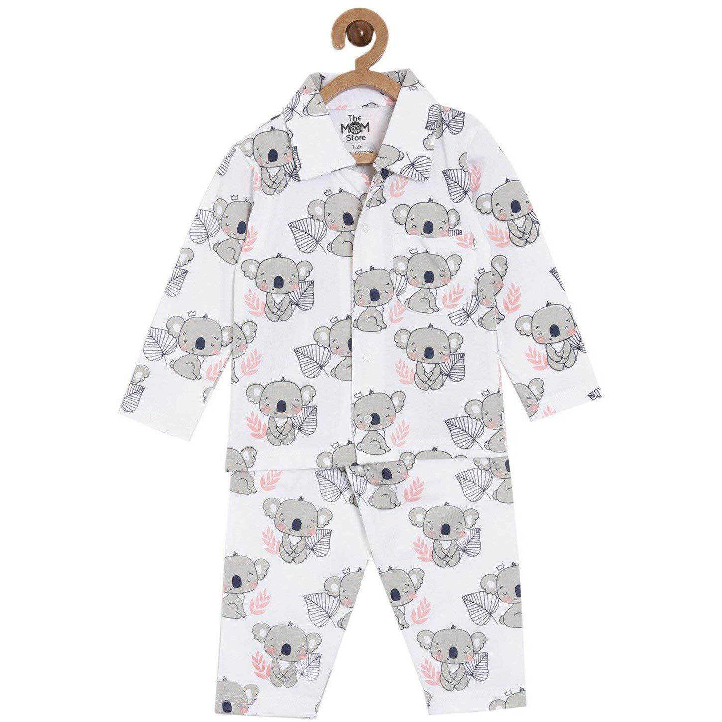 The Mom Store Kids Pajama Set | Cotton Nightwear/Night Suit/Sleepwear for Baby | Baby Koala | 1-2 Years