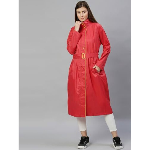 Lymio Women raincoat || raincoat set for Women || raincoat for Women (Women RainCoat) (XL Red)