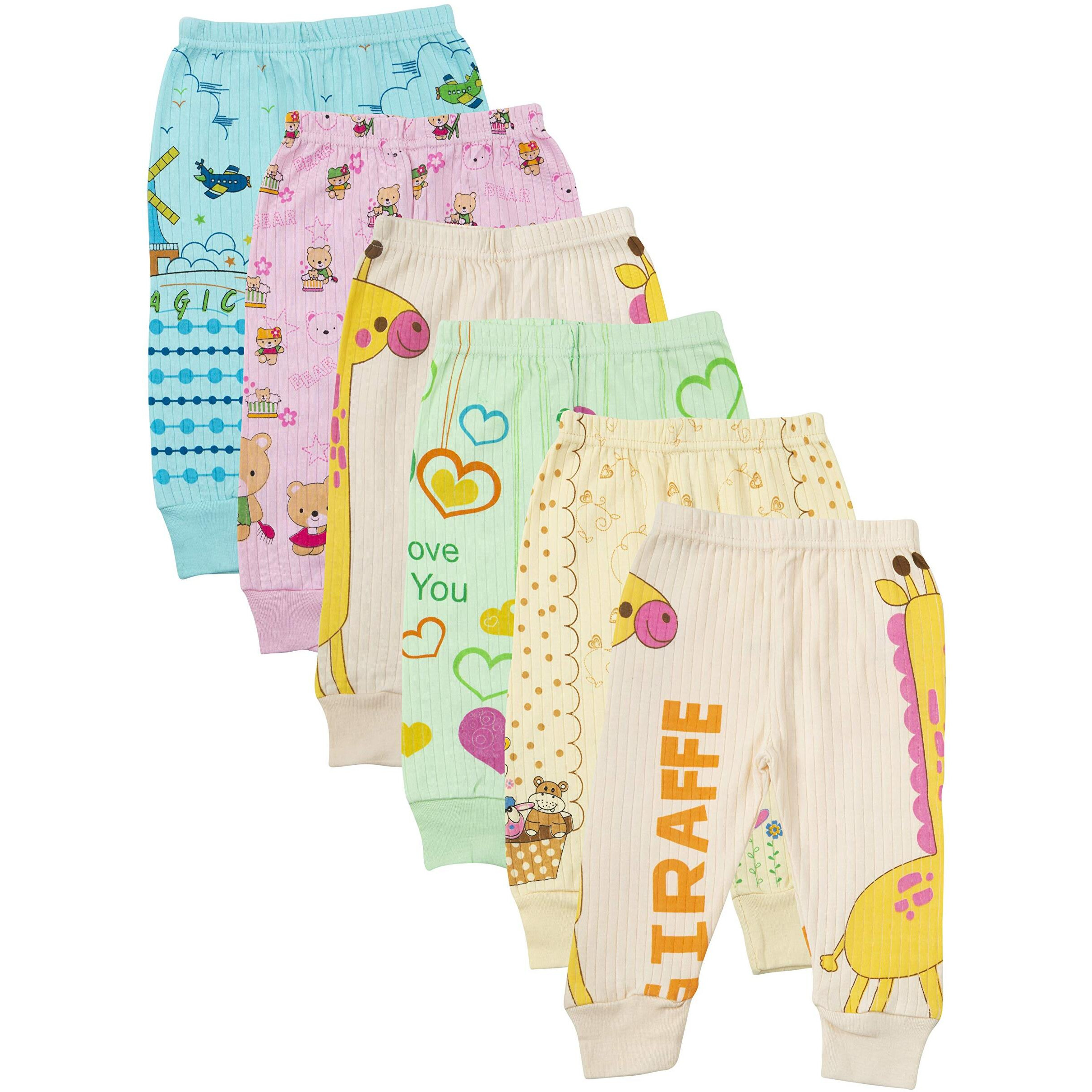 Dowin Unisex Baby Cotton Pajama Bottoms Soft Cozy and Comfortable - Pack of 6 PO6_Noddy