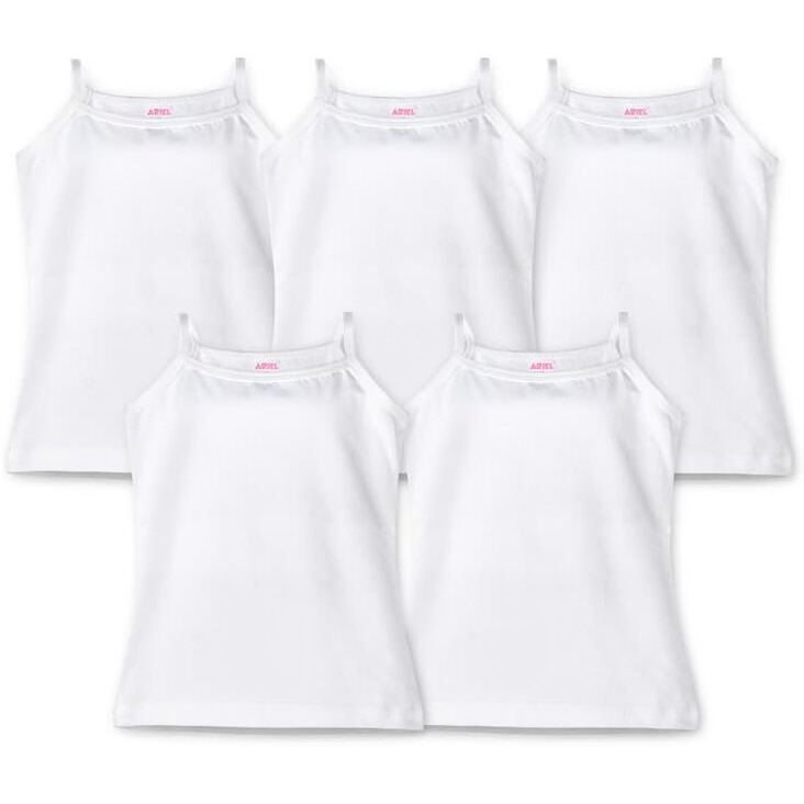 ARIEL Girls Cotton Full Slip (AR-G-SLIPS-P5-White-5-6 Years_White_5-6 Years)