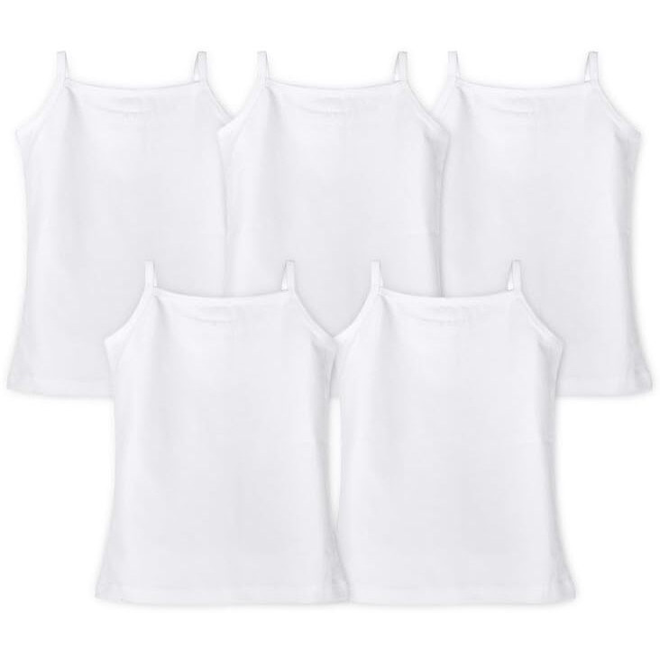 ARIEL Girls Cotton Full Slip (AR-G-SLIPS-P5-White-5-6 Years_White_5-6 Years)