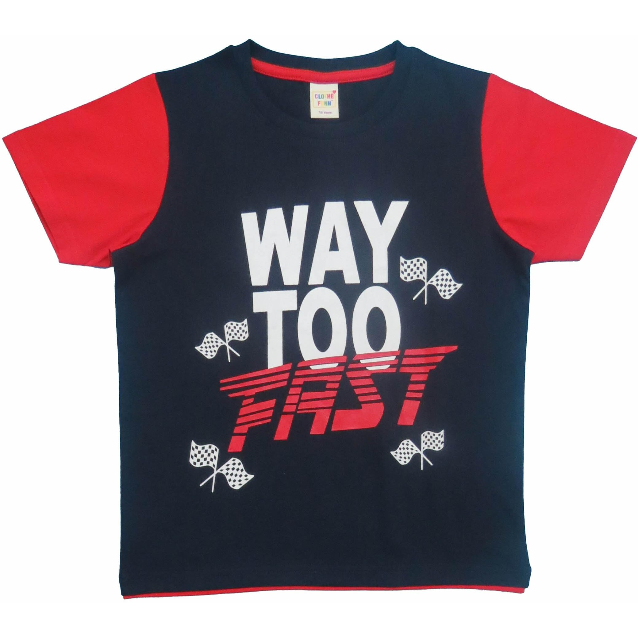 Clothe Funn Boys Co-Ordinate Set Navy & Red 13-14 Years