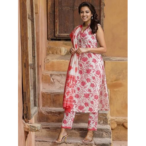 SHIENZY Womens Cotton Blend Kurta and Pant (SHZ1429_Maroon_3XL)